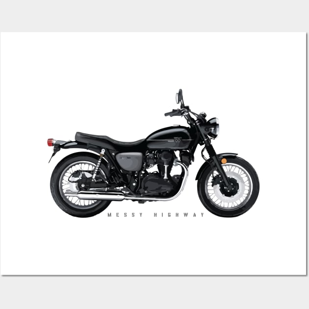 Kawasaki W800 Street 19 black, sn Wall Art by MessyHighway